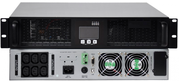 6Kva UPS en ligne à haute fréquence 1 type onde sinusoïdale pure d'UPS 0 de support de phase