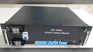 Batterie 100A LiFePO4, puissance longue durée de 4800WH