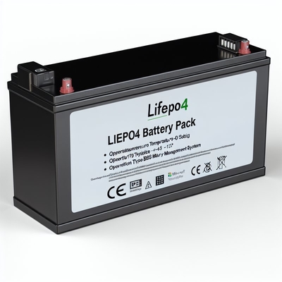 Bloc-batterie LiFePO4 de conception compacte pour stockage -20-45°C et -4-113°F avec BMS intégré
