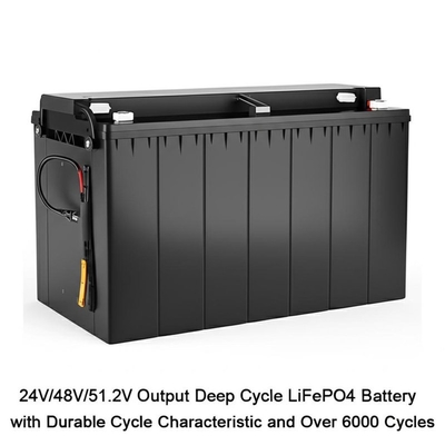 24V/48V/51.2V sortie batterie LiFePO4 à cycle profond avec caractéristique de cycle durable et plus de 6000 cycles