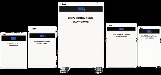 Batterie G TECH 51.2V 200Ah 10KWH LiFePO4 Murale avec Longue Durée de Vie pour le Stockage d'Énergie Solaire