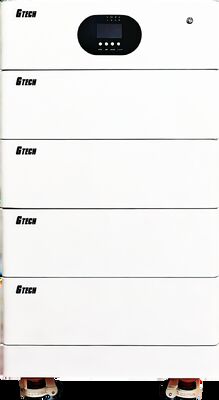 G TECH Batterie LiFePO4 empilable de 20,48 KWH avec 6000 cycles de vie longs pour le stockage d'énergie solaire