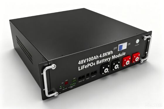 Batterie LiFePO4 48V 100Ah 4,8KWH Batterie de stockage d'énergie montée sur un rack pour une centrale électrique UPS