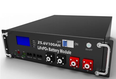 Batterie LiFePO4 25.6V 100Ah 2.56KWh, batterie de stockage d'énergie montée en Rack pour centrale électrique UPS