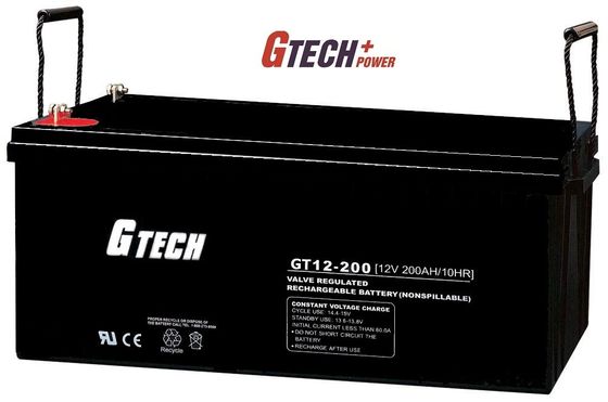 12V 200Ah AGM VRLA a réglé la batterie au plomb pour des systèmes d'alimentation solaire, UPS, télécommunication, dispositifs de contrôle d'accès